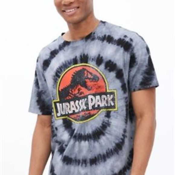 NWT JURASSIC PARK TIE DYE GRAPHIC TEE MENS SIZE LARGE - Picture 2 of 3